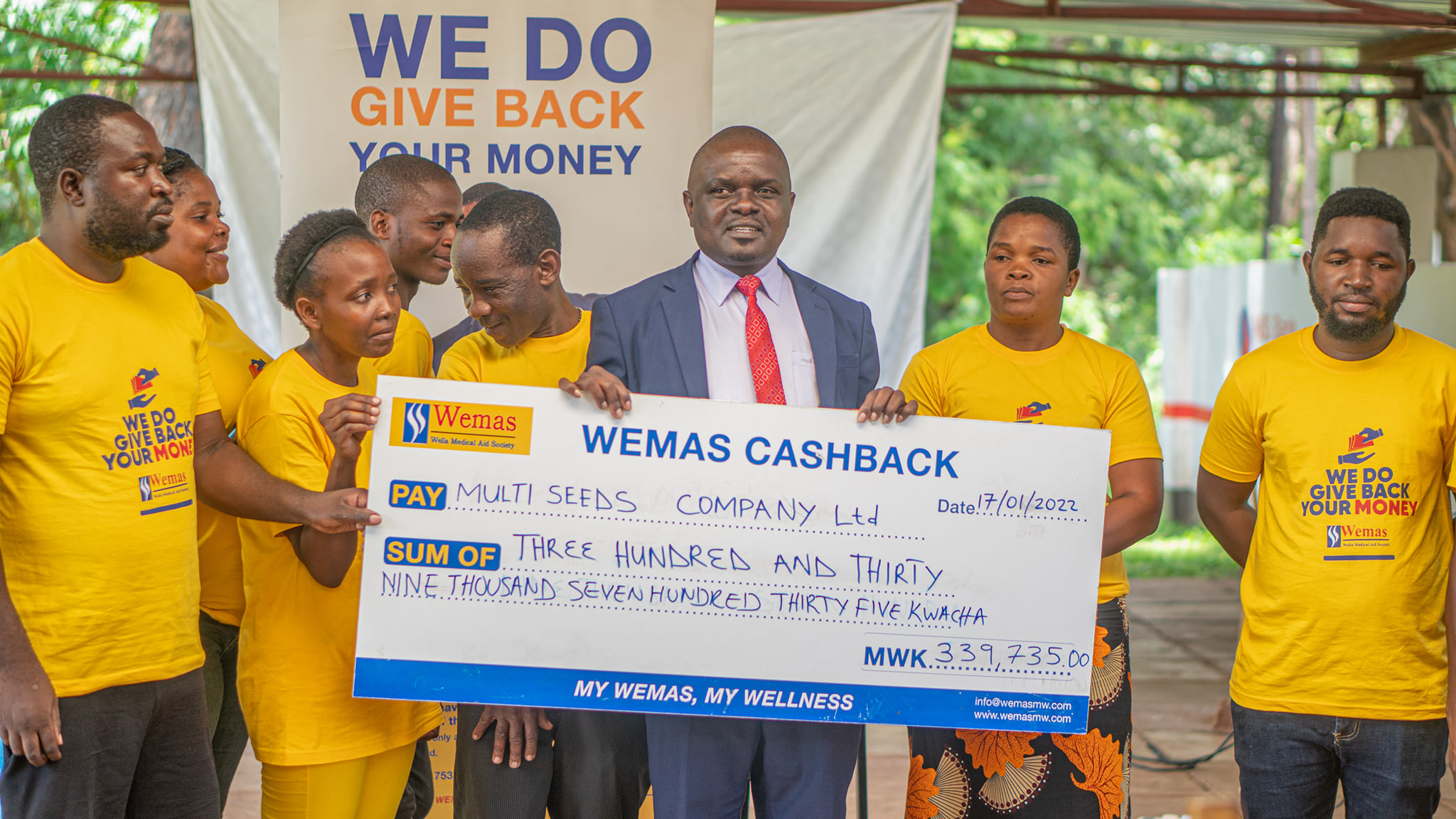 Cashback Recipients with Wemas’ CEO